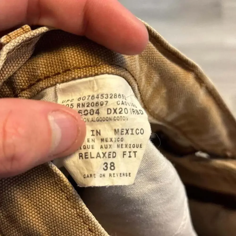 Dickies Duck Carpenter Utility Shorts Brown Canvas Workwear Size 38